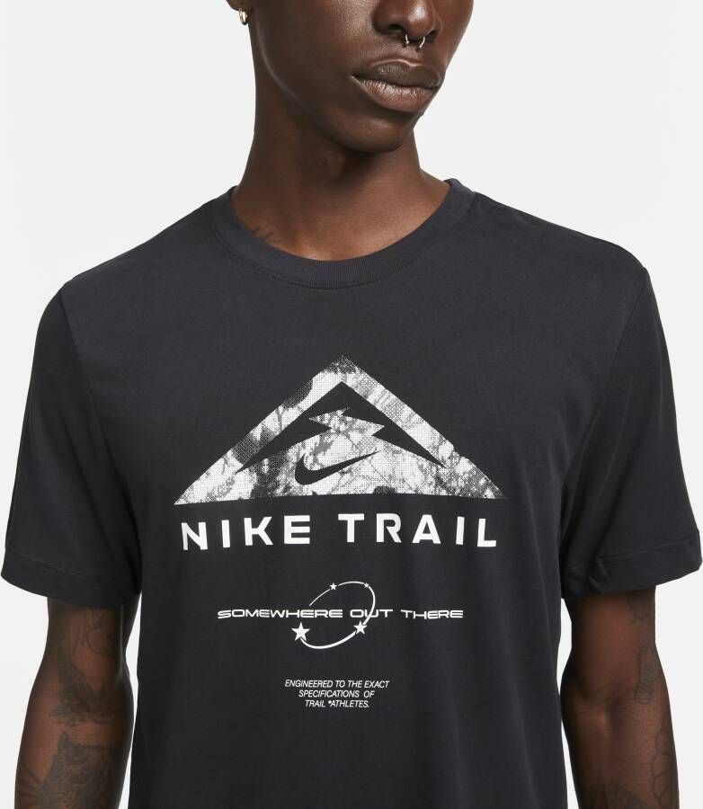 Nike Dri-FIT Trail Trailrunningshirt voor heren Zwart