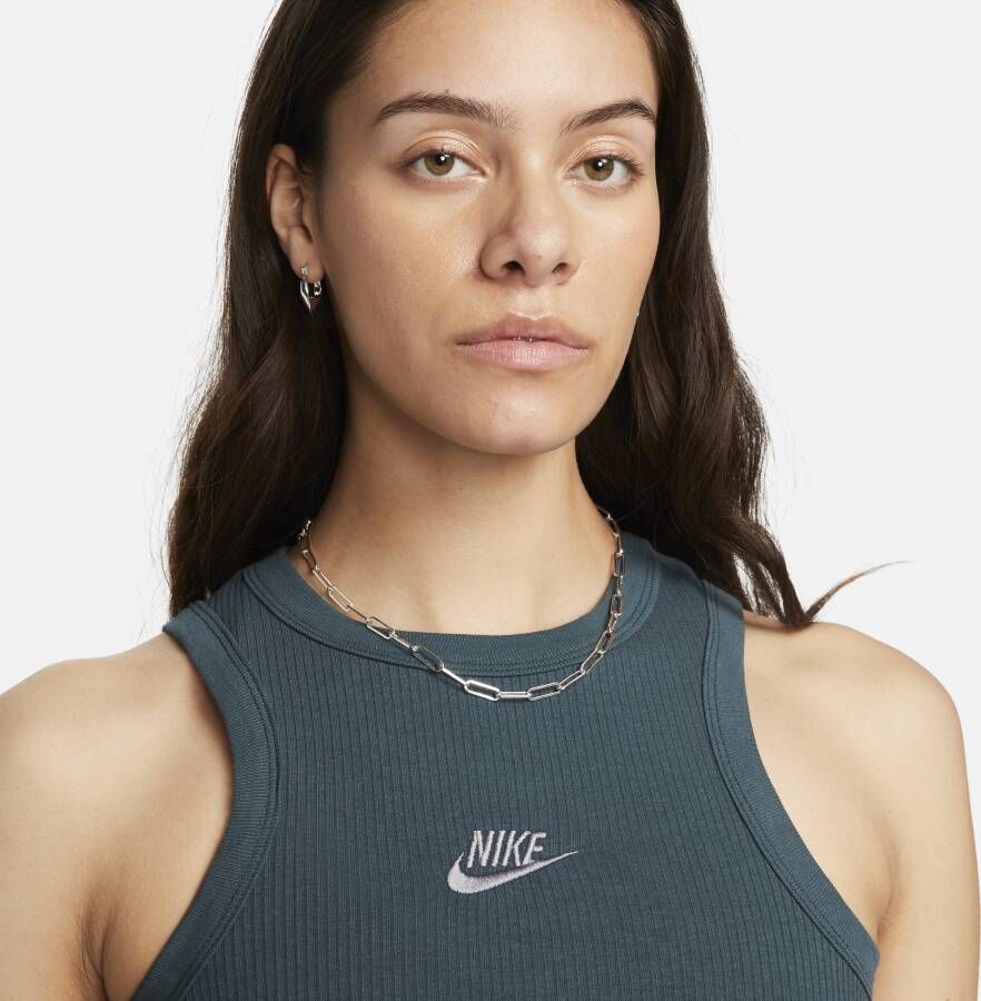 Nike Sportswear tanktop met ribbelstructuur voor dames Groen