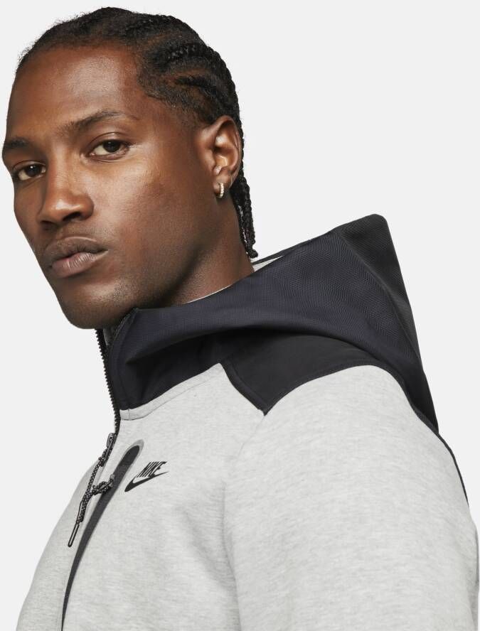 Nike Sportswear Tech Fleece Herentop met rits over de hele lengte Grijs