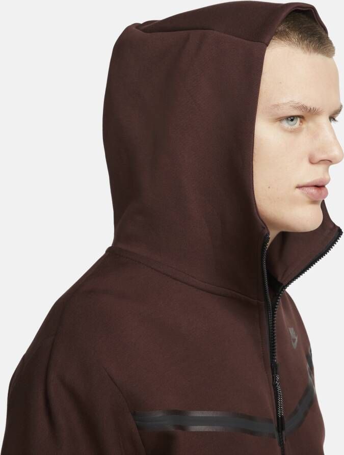 Nike Sportswear Tech Fleece Hoodie met rits voor heren Bruin