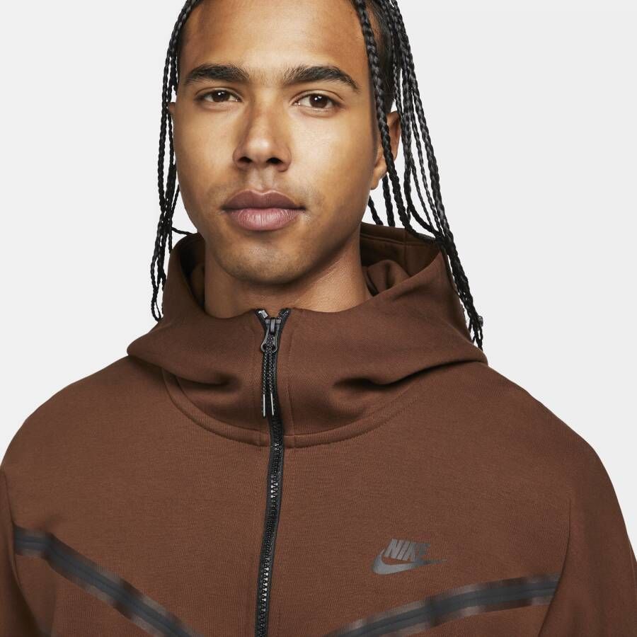 Nike Sportswear Tech Fleece Hoodie met rits voor heren Bruin