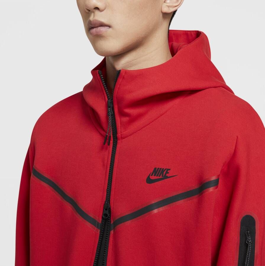 Nike Sportswear Tech Fleece Hoodie met rits voor heren Rood