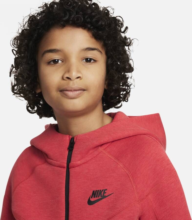 Nike Sportswear Tech Fleece Hoodie met rits voor jongens Rood