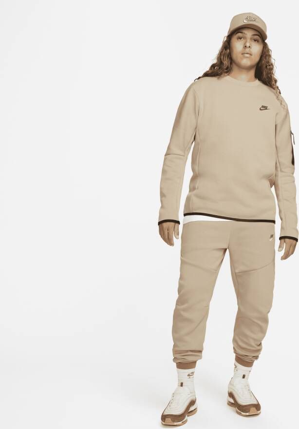 Nike Sportswear Tech Fleece Sweatshirt met ronde hals voor heren Bruin