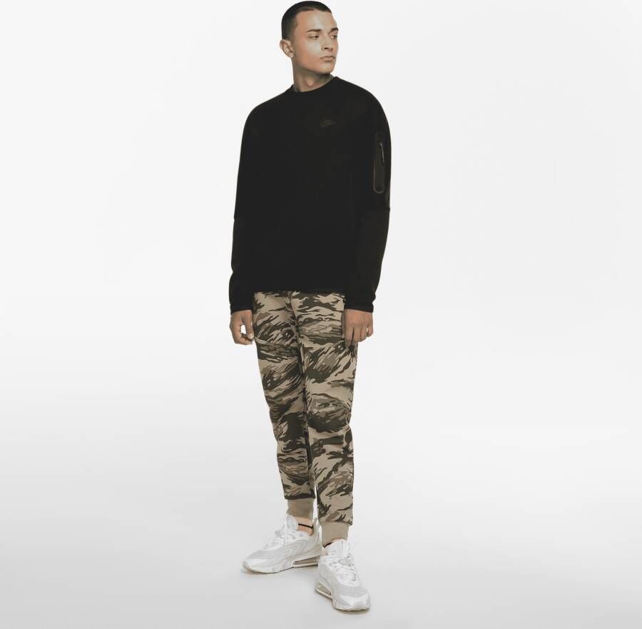 Nike Sportswear Tech Fleece Sweatshirt met ronde hals voor heren Zwart