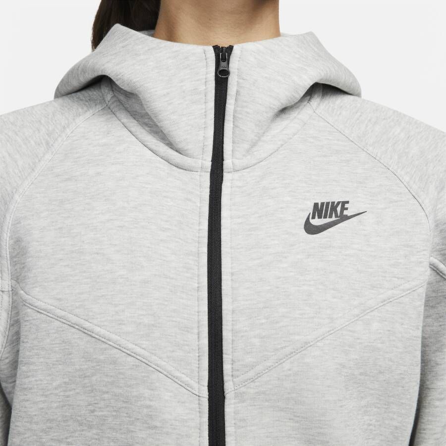 Nike Sportswear Tech Fleece Windrunner Hoodie met rits voor dames Grijs