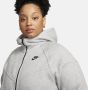 Nike Sportswear Tech Fleece Windrunner Hoodie met rits voor dames (Plus Size) Grijs - Thumbnail 3
