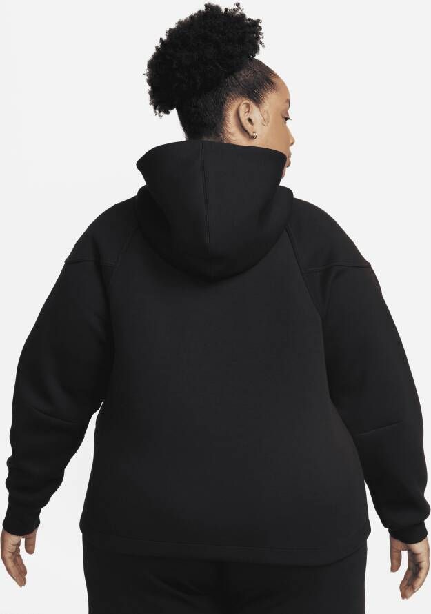 Nike Sportswear Tech Fleece Windrunner Hoodie met rits voor dames (Plus Size) Zwart
