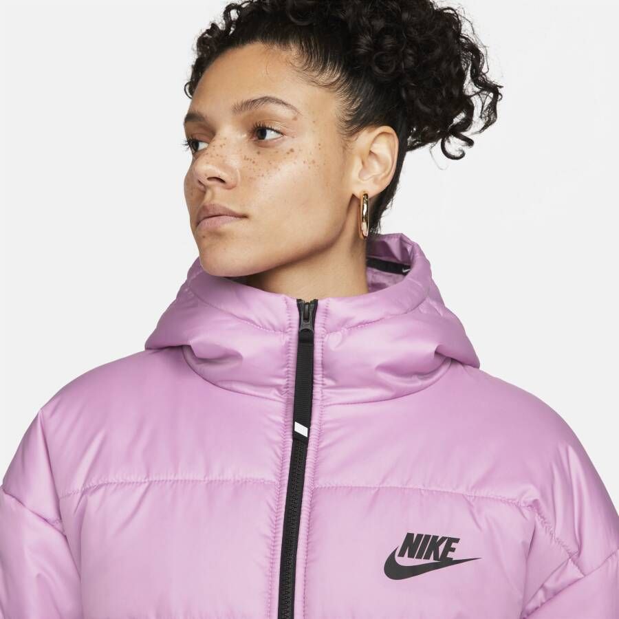 Nike Sportswear Therma-FIT Repel Damesjack met synthetische vulling en capuchon Paars