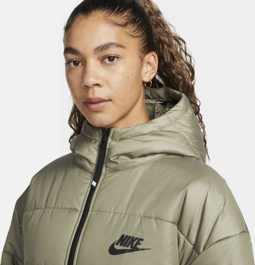 Nike Sportswear Therma-FIT Repel Parka met synthetische vulling en capuchon voor dames Grijs