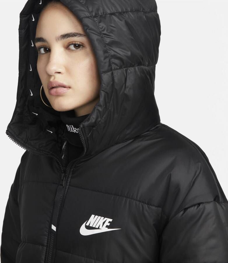 Nike Sportswear Therma-FIT Repel Parka met synthetische vulling en capuchon voor dames Zwart