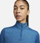 Nike Swift hardlooptop met korte rits voor dames Blauw - Thumbnail 3