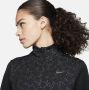 Nike Swift hardlooptop met korte rits voor dames Zwart - Thumbnail 3