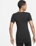 Nike Swift Wool Dri-FIT hardlooptop met korte mouwen voor dames Zwart - Thumbnail 2