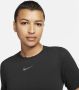 Nike Swift Wool Dri-FIT hardlooptop met korte mouwen voor dames Zwart - Thumbnail 3