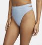 Nike Swim uitgesneden bikinibroekje met hoge taille voor dames Blauw - Thumbnail 2