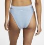 Nike Swim uitgesneden bikinibroekje met hoge taille voor dames Blauw - Thumbnail 3
