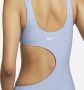 Nike Swim zwempak met uitsneden voor dames (eendelig) Blauw - Thumbnail 4