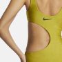 Nike Swim zwempak met uitsneden voor dames (eendelig) Groen - Thumbnail 4