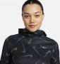 Nike Swoosh hardloopjack met capuchon en print voor dames Zwart - Thumbnail 2