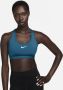 Nike Swoosh Medium Support padded sport-bh Blauw - Thumbnail 2