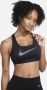 Nike Swoosh Medium Support padded sport-bh met graphic Zwart - Thumbnail 2