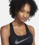 Nike Swoosh Medium Support padded sport-bh met graphic Zwart - Thumbnail 5