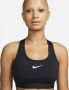 Nike Swoosh Medium Support padded sport-bh Zwart - Thumbnail 3