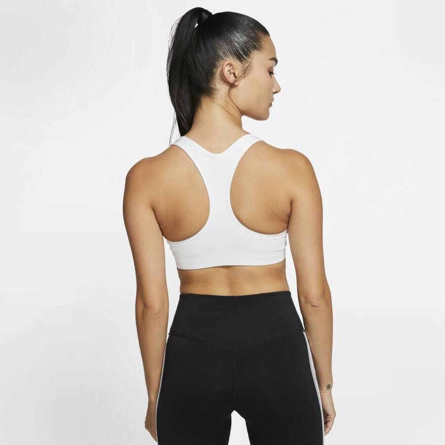 Nike Swoosh Non-padded sport-bh met medium ondersteuning Wit