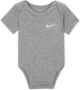 Nike Swoosh rompertjes voor baby's (0-9 maanden 3 stuks) Zwart - Thumbnail 3