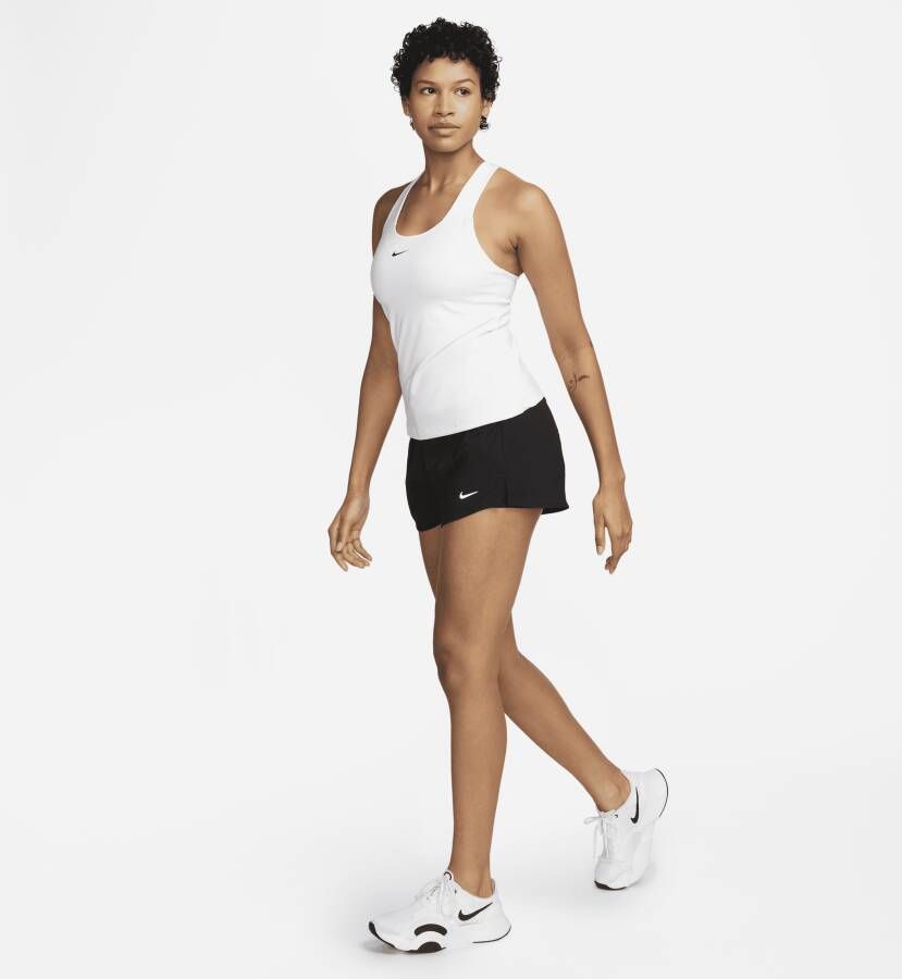 Nike Swoosh Tanktop met padded sport-bh met medium ondersteuning Wit
