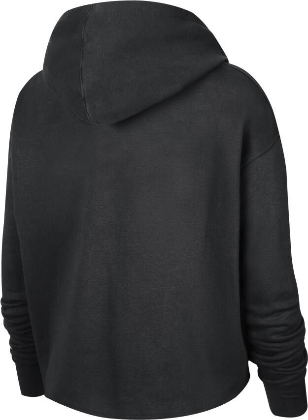 Nike Team 31 Courtside NBA-fleecehoodie voor dames Zwart