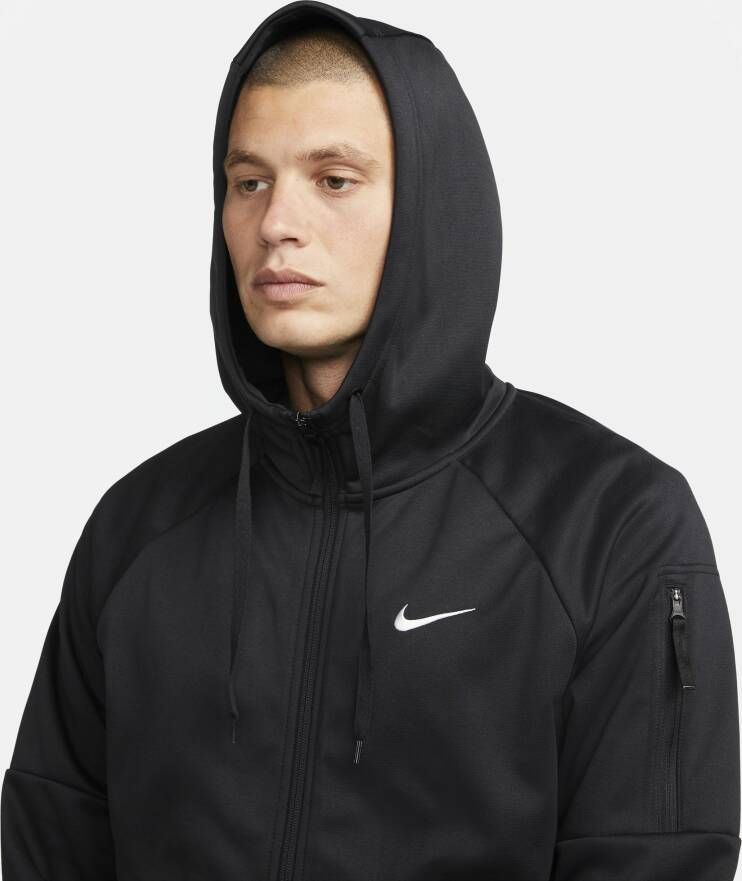 Nike Therma-FIT fitnesstop met rits over de hele lengte voor heren Zwart - Foto 3