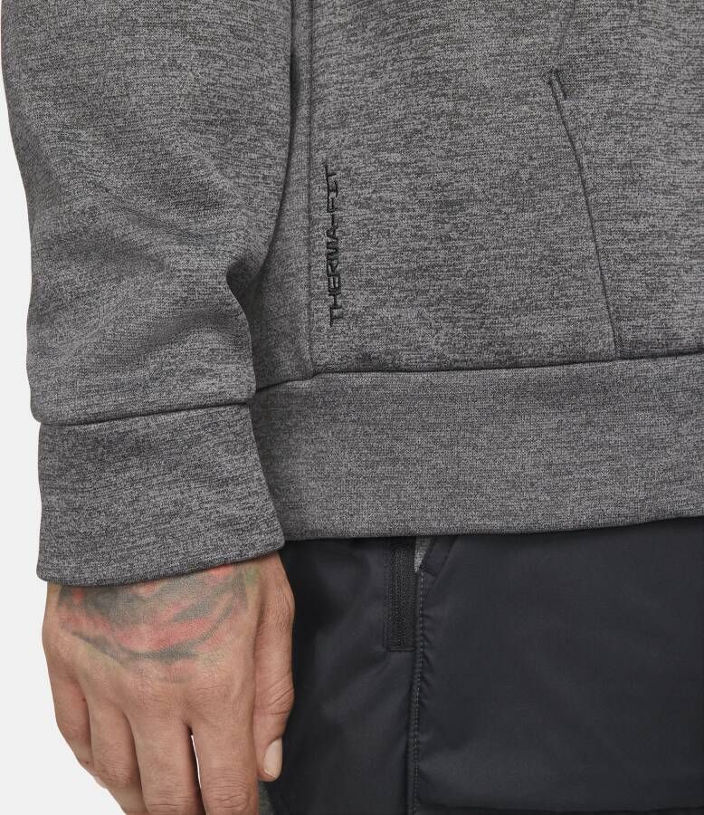 Nike Therma-FIT Fitnessshirt met ronde hals voor heren Grijs