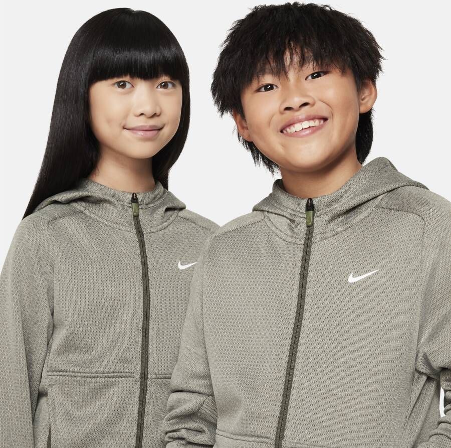 Nike Therma-FIT hoodie met rits voor kids Groen