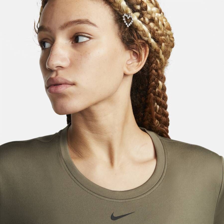 Nike Therma-FIT One Damestop met graphic en lange mouwen Groen