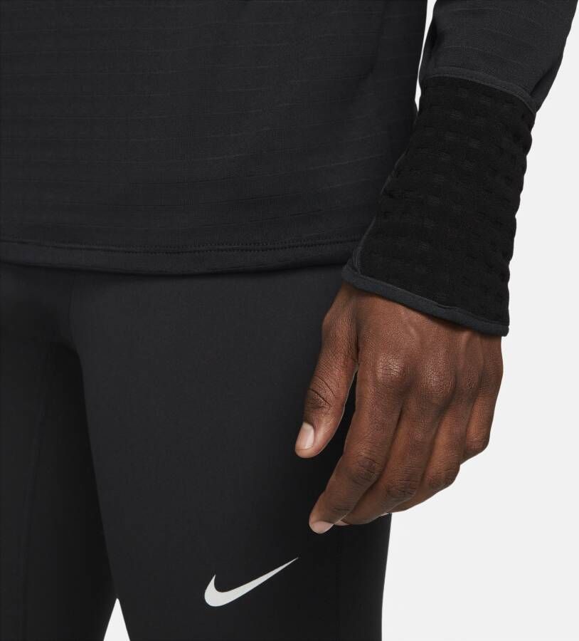Nike Therma-FIT Repel Hardlooptop met korte rits voor heren Zwart