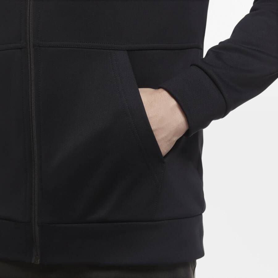 Nike Therma Trainingshoodie met rits voor heren Zwart