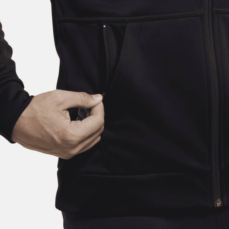 Nike Therma Trainingshoodie met rits voor heren Zwart