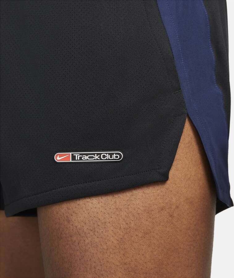 Nike Track Club Dri-FIT hardloopshorts met binnenbroek voor heren (8 cm) Zwart