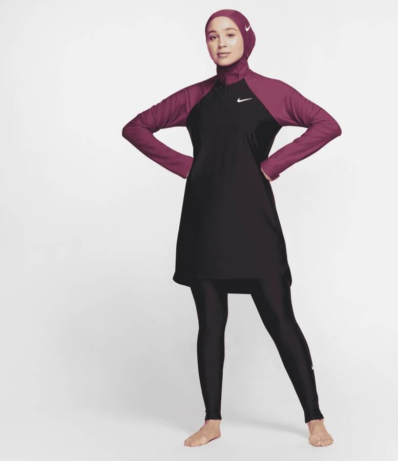 Nike Victory Aansluitende zwemlegging met volledige bedekking voor dames Zwart