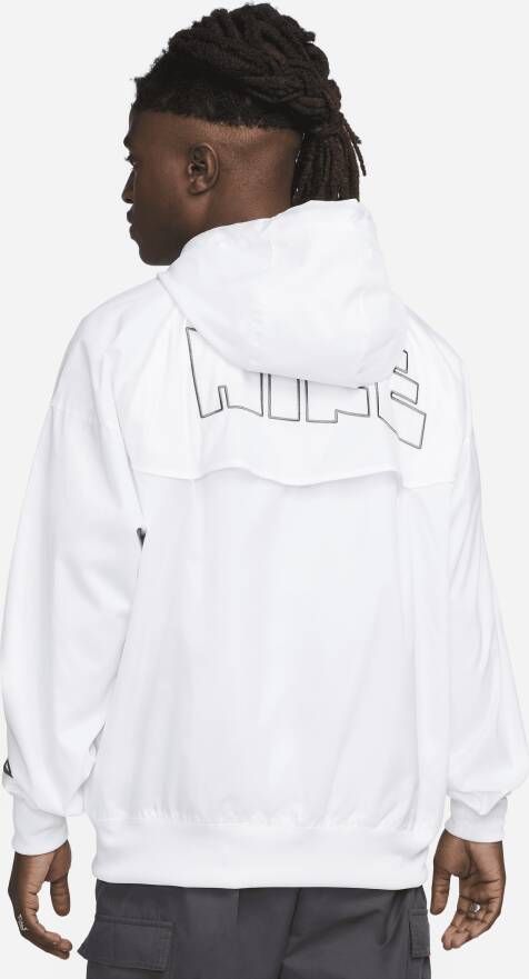 Nike Windrunner Geweven herenjack met voering Wit