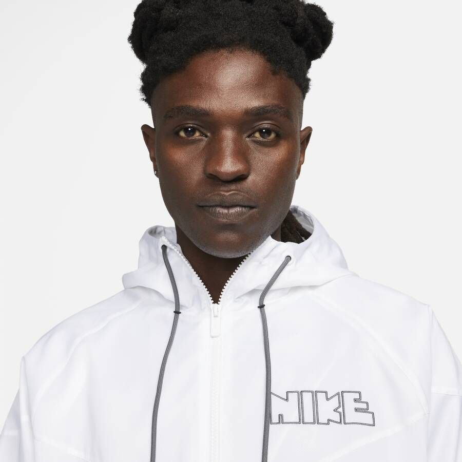 Nike Windrunner Geweven herenjack met voering Wit