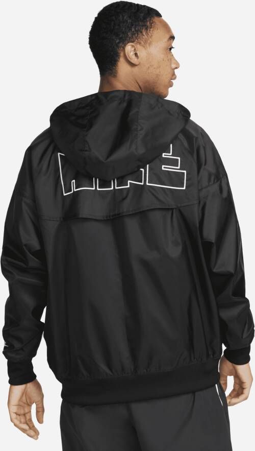 Nike Windrunner Geweven herenjack met voering Zwart