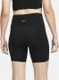 Nike Yoga Shorts (18 cm) met hoge taille voor dames Zwart - Thumbnail 4