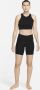 Nike Yoga Shorts (18 cm) met hoge taille voor dames Zwart - Thumbnail 6