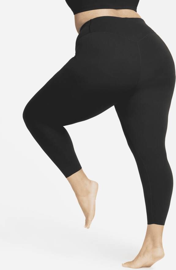 Nike Zenvy 7 8-legging met iets ondersteunende hoge taille voor dames (Plus Size) Zwart - Foto 2