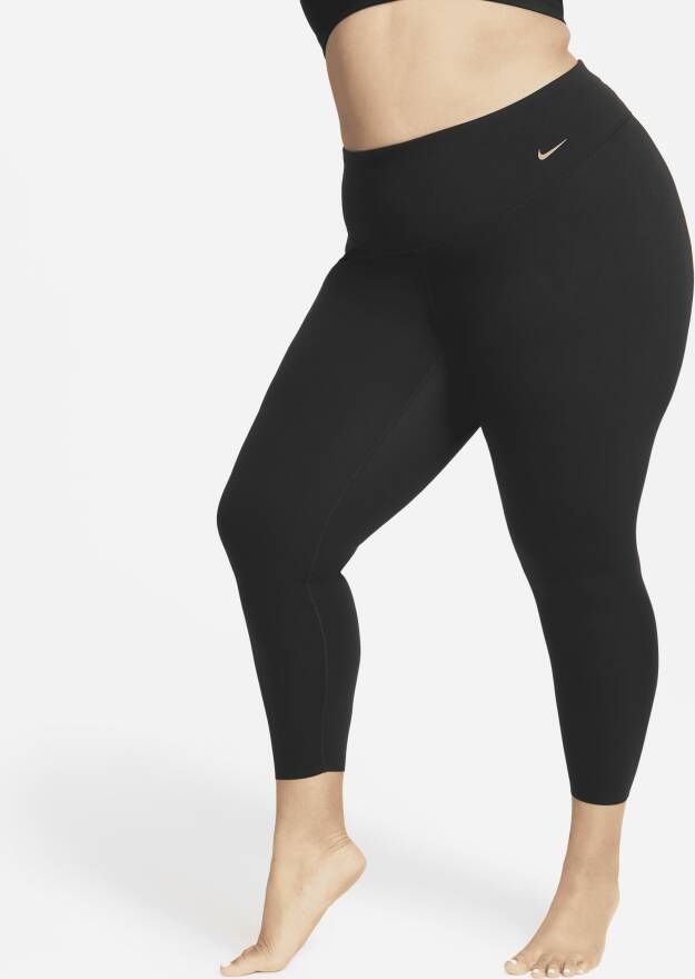 Nike Zenvy 7 8-legging met iets ondersteunende hoge taille voor dames (Plus Size) Zwart - Foto 3