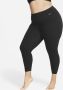 Nike Zenvy 7 8-legging met iets ondersteunende hoge taille voor dames (Plus Size) Zwart - Thumbnail 3