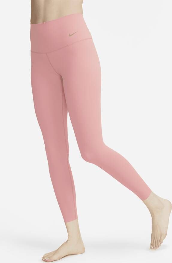 Nike Zenvy 7 8-legging met iets ondersteunende hoge taille voor dames Roze